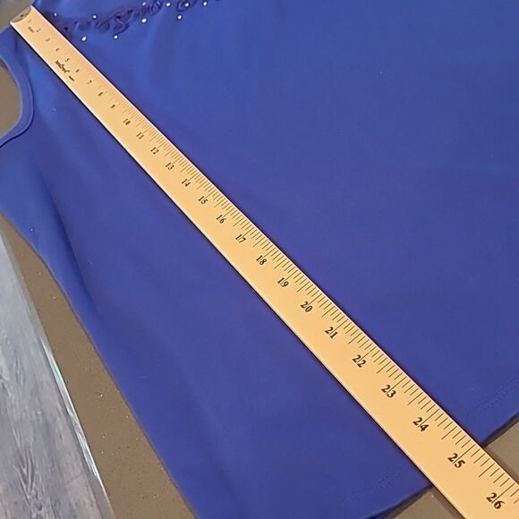 Allison Daley sz L/G sleeveless top with applique and sequins - Picture 4 of 7